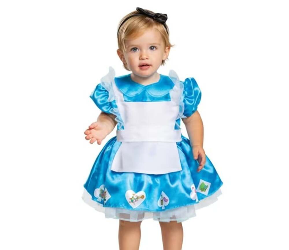 NWT Disguise Disney Baby Alice in Wonderland Alice 3pc Halloween Cosplay Costume